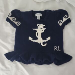 Ralph Lauren Dark Blue Sweater with White Anchor
